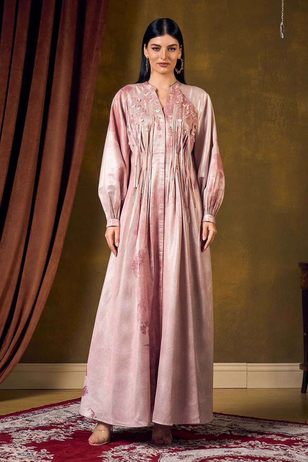 AGATHE - PEACH FERN - Shaira Fashions Women's dresses Riyadh