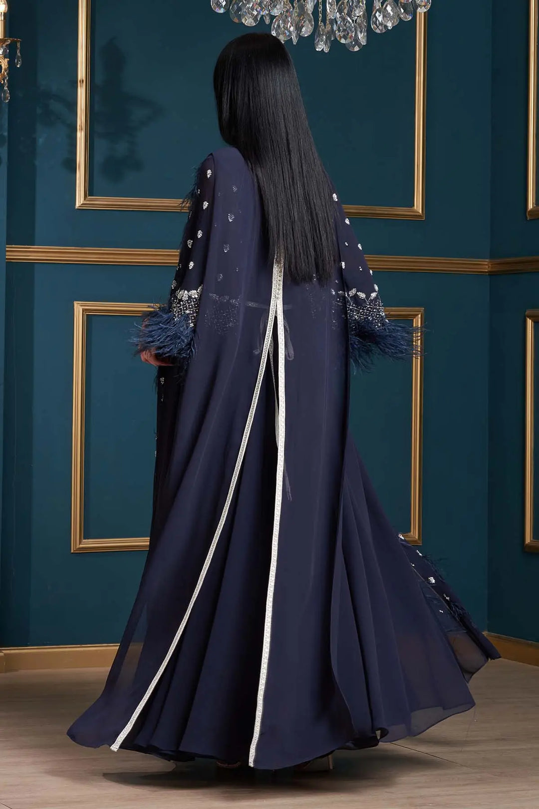 AYAT MOROCCON KAFTAN - NAVY BLUE