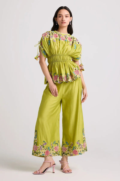 Lime Green Floral Coord Set DRESSES