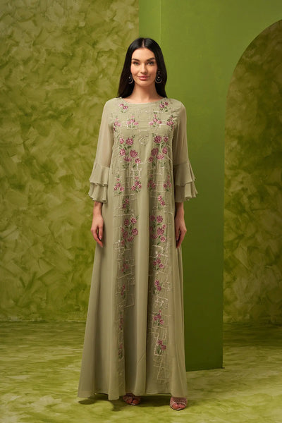 GHIZLAN KAFTAN - PEAR GREEN DRESSES