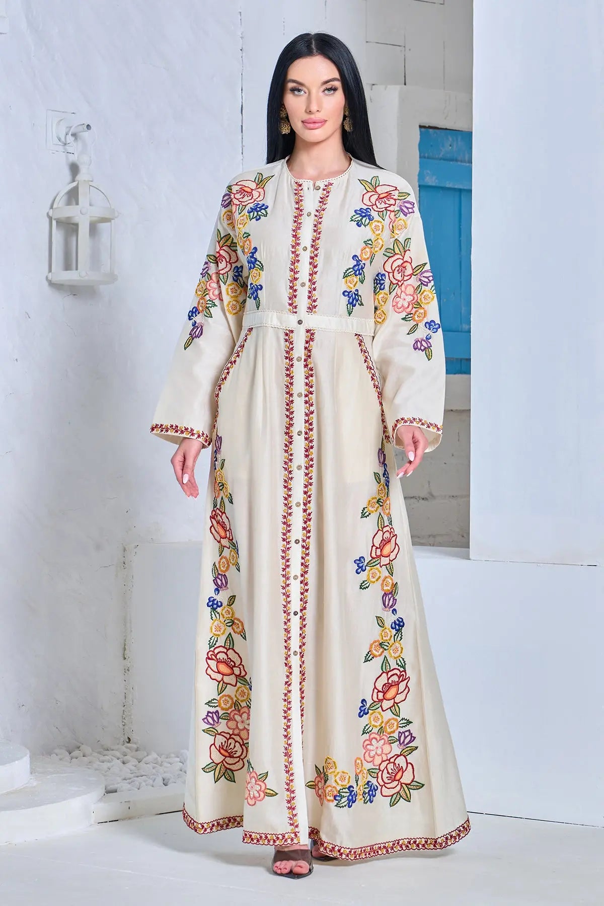 ivory shirt dresses IVORY EMBROIDERED CORSETED SHIRT DRESS