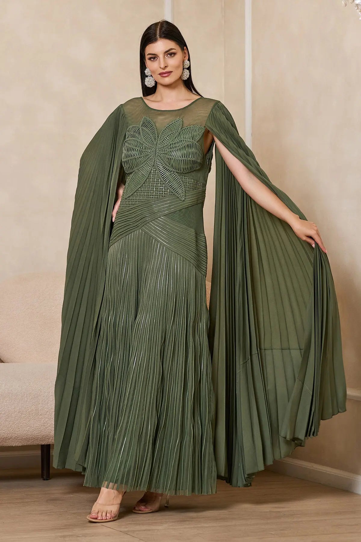 Shaira Fashion Green MARIA KAFTAN - OLIVE Green M Shaira Fashion Green MARIA KAFTAN - OLIVE Green M