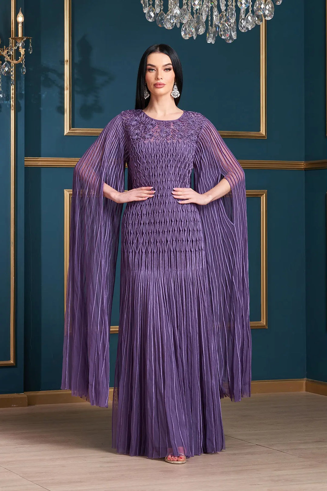 PURPLE CORDING GOWN