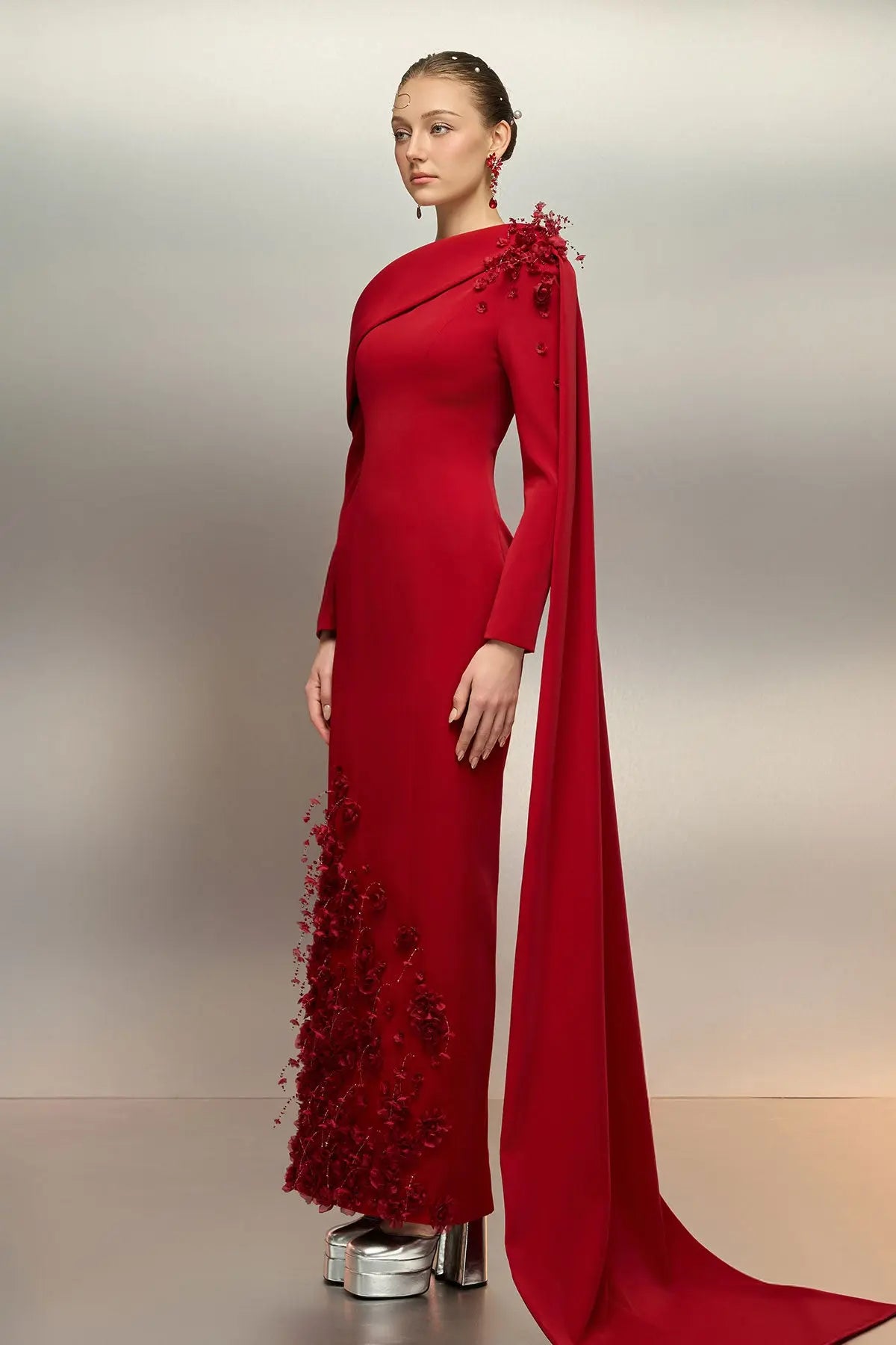 Shaira Fashion RED RIHANNA GOWN Shaira Fashion RED RIHANNA GOWN