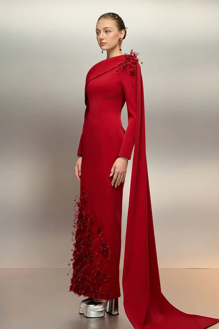 Shaira Fashion RED RIHANNA GOWN