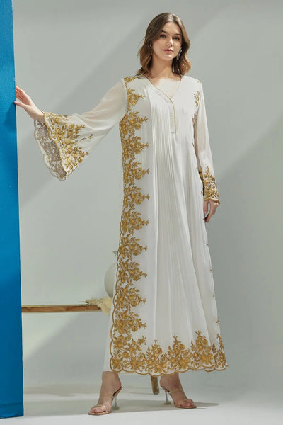 Haya Ivory Kaftan DRESSES