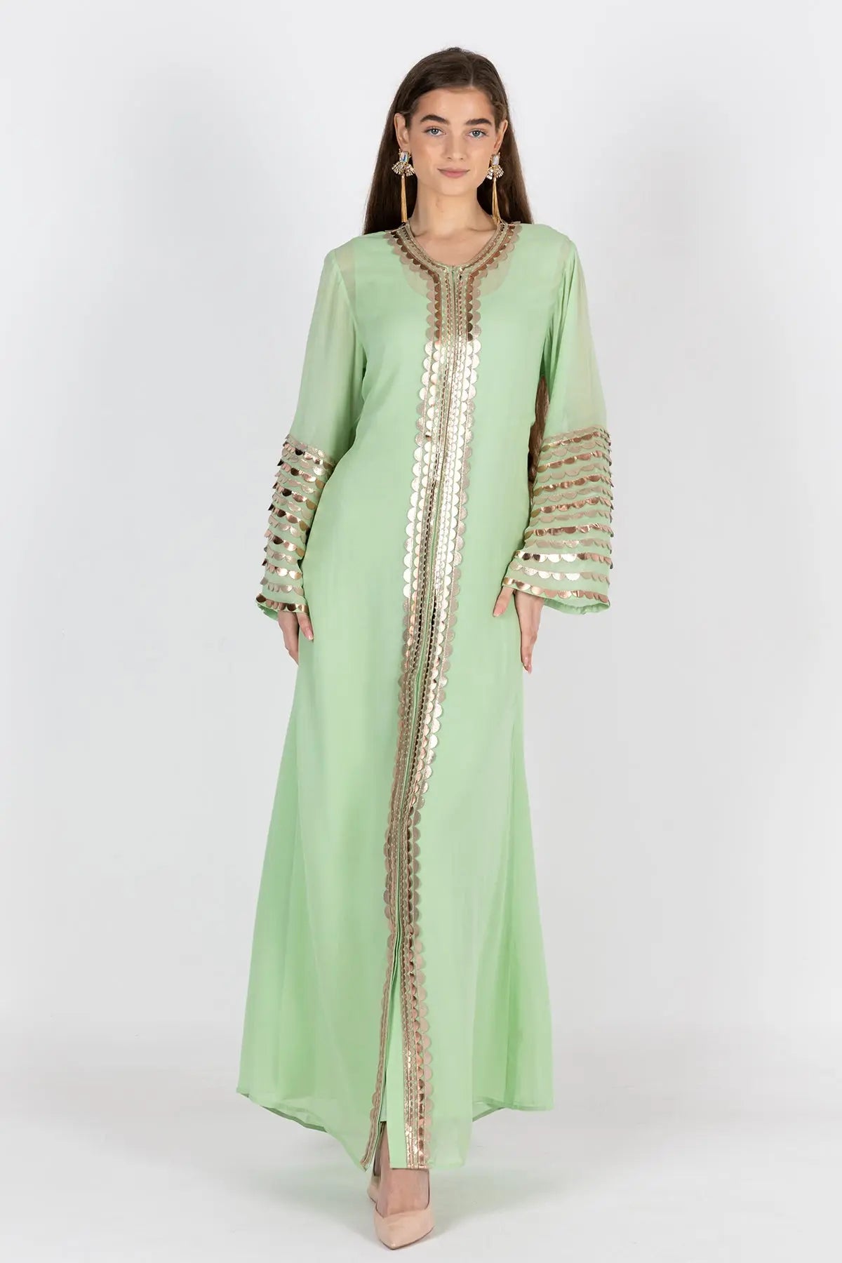 SCALA - Z LIGHT GREEN - Shaira Fashions Women's dresses Riyadh