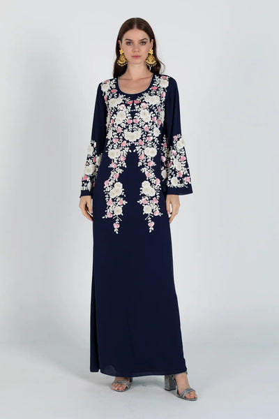 NAVY BLUE BEADS KAFTAN DRESSES