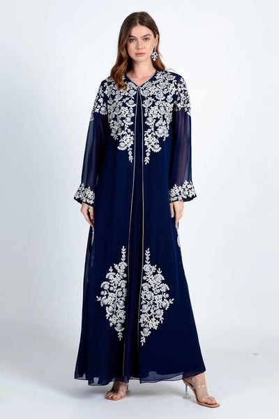 Ahlam Cape Set - Navy DRESSES